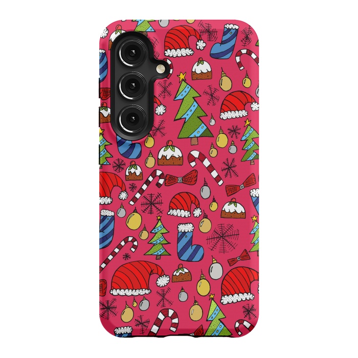 Galaxy S24 StrongFit The Christmas Pattern by Steve Wade (Swade)