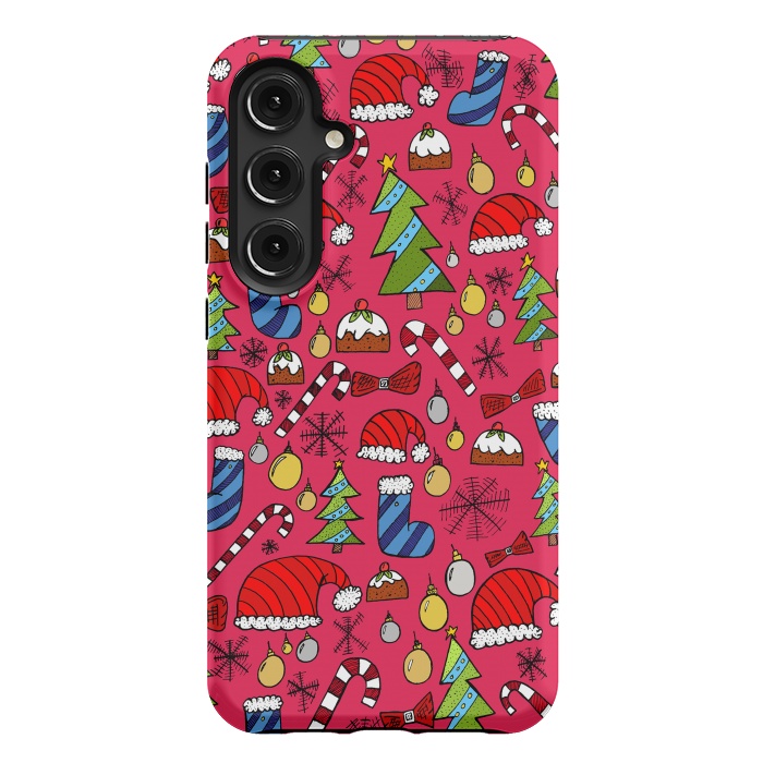 Galaxy S24 Plus StrongFit The Christmas Pattern by Steve Wade (Swade)