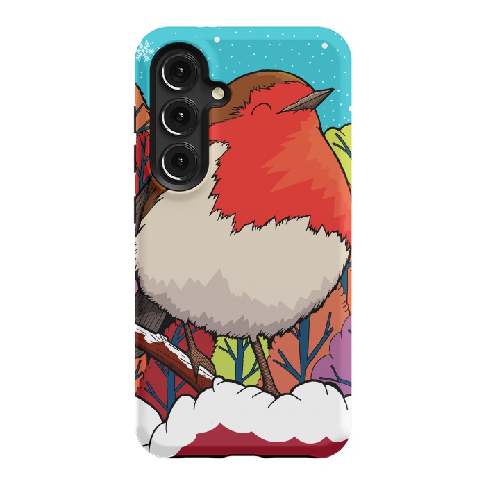 Galaxy S24 StrongFit The Big Red Robin by Steve Wade (Swade)