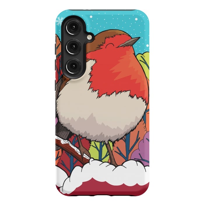 Galaxy S24 Plus StrongFit The Big Red Robin by Steve Wade (Swade)