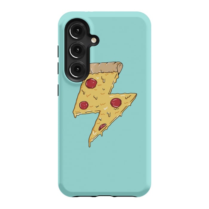 Galaxy S24 StrongFit Pizza power green by Coffee Man