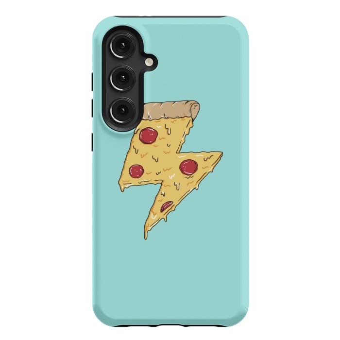 Galaxy S24 Plus StrongFit Pizza power green by Coffee Man