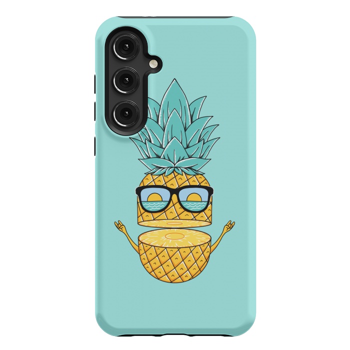 Galaxy S24 Plus StrongFit Pineapple Sunglasses by Coffee Man