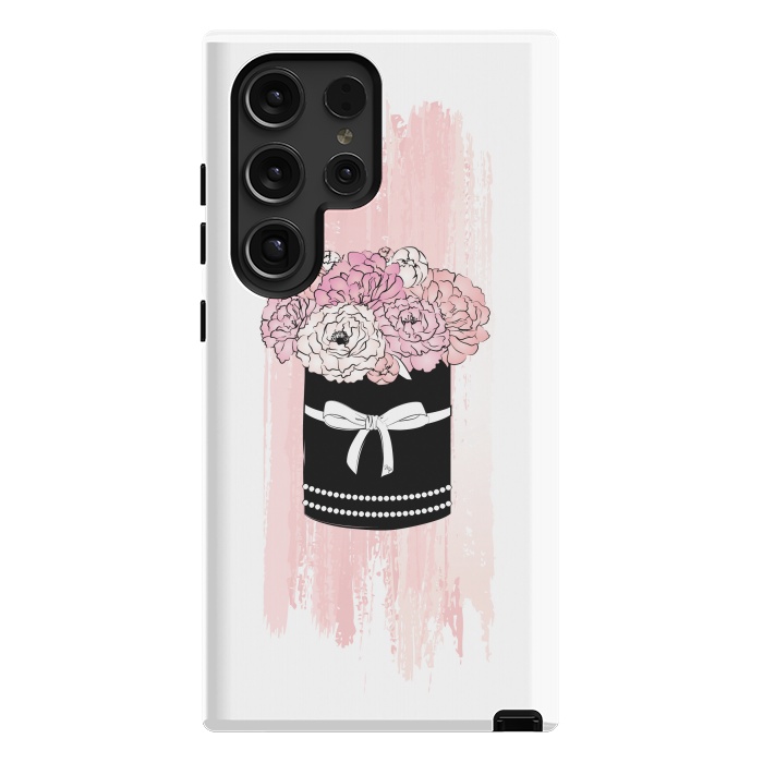 Galaxy S24 Ultra StrongFit Flower Box with pink Peonies by Martina