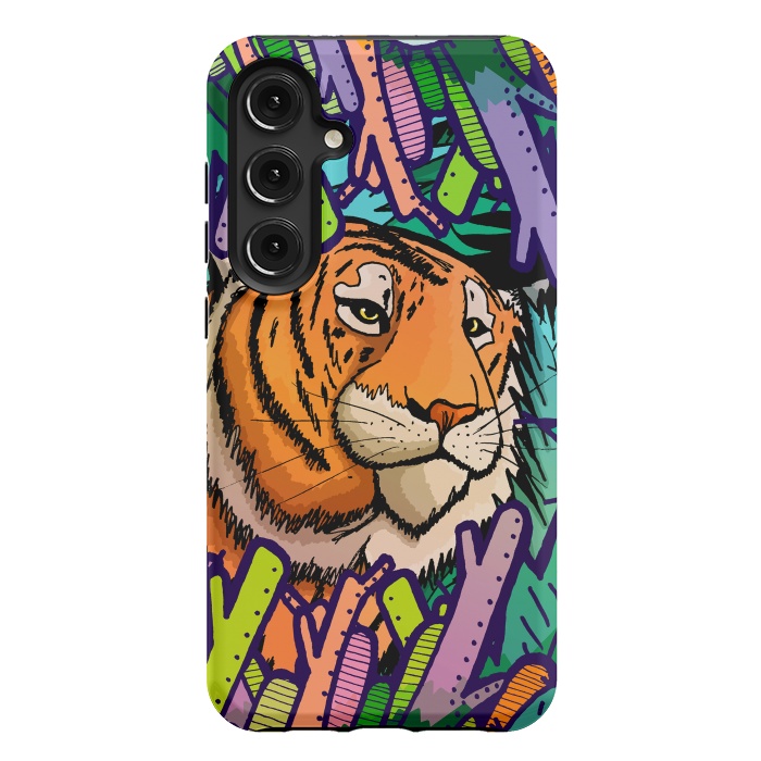 Galaxy S24 Plus StrongFit Tiger in the undergrowth  by Steve Wade (Swade)