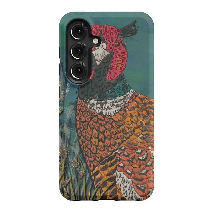 Galaxy S24 StrongFit Funny Pheasant by Lotti Brown