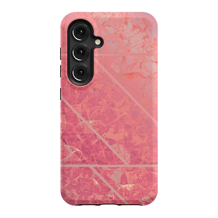 Galaxy S24 StrongFit Pink Marble Texture G281 by Medusa GraphicArt