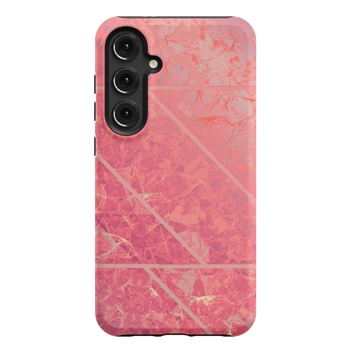 Galaxy S24 Plus StrongFit Pink Marble Texture G281 by Medusa GraphicArt