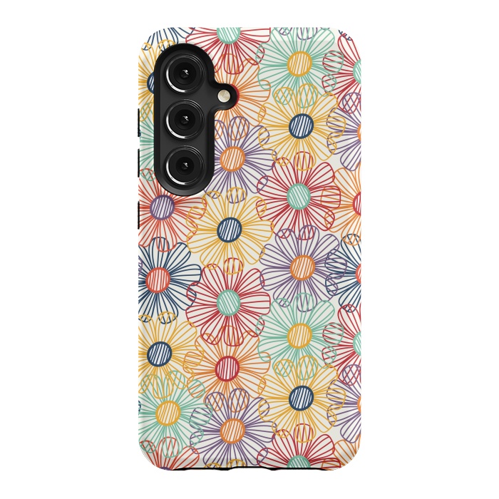 Galaxy S24 StrongFit RAINBOW FLORAL by TracyLucy Designs