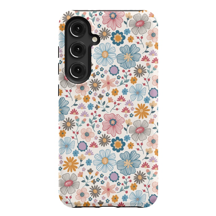 Galaxy S24 Plus StrongFit Winter Wild Bloom  by TracyLucy Designs