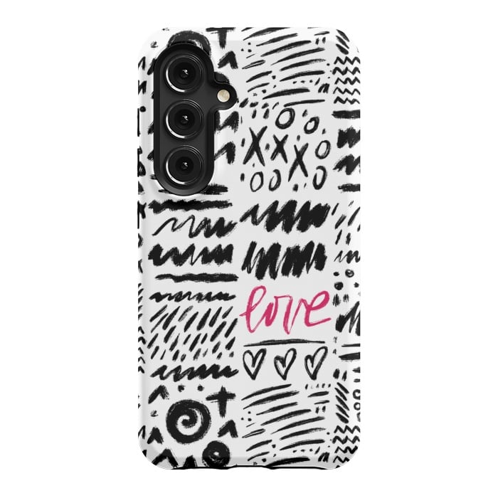 Galaxy S24 StrongFit Love Scribbles by Noonday Design