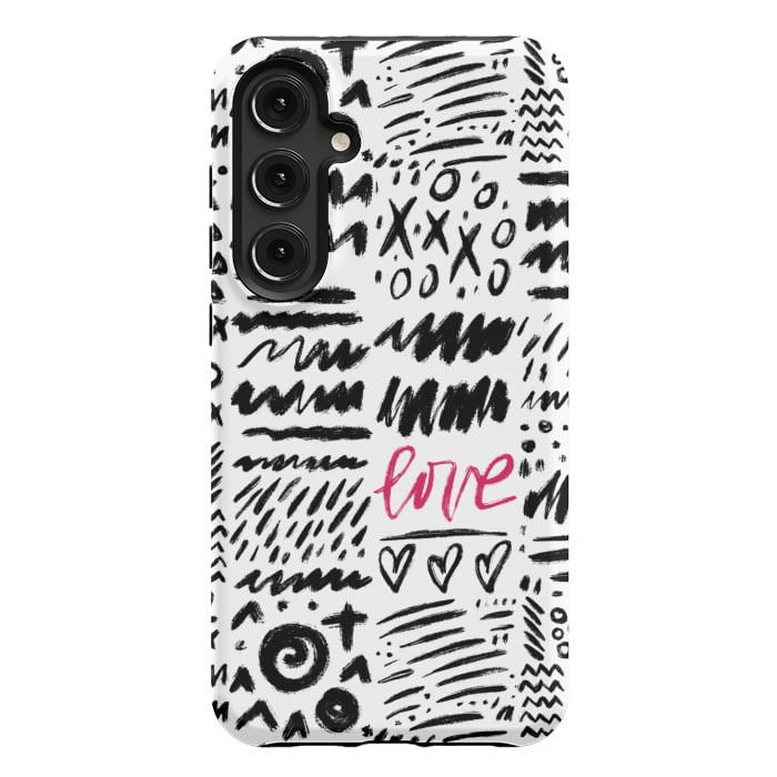 Galaxy S24 Plus StrongFit Love Scribbles by Noonday Design