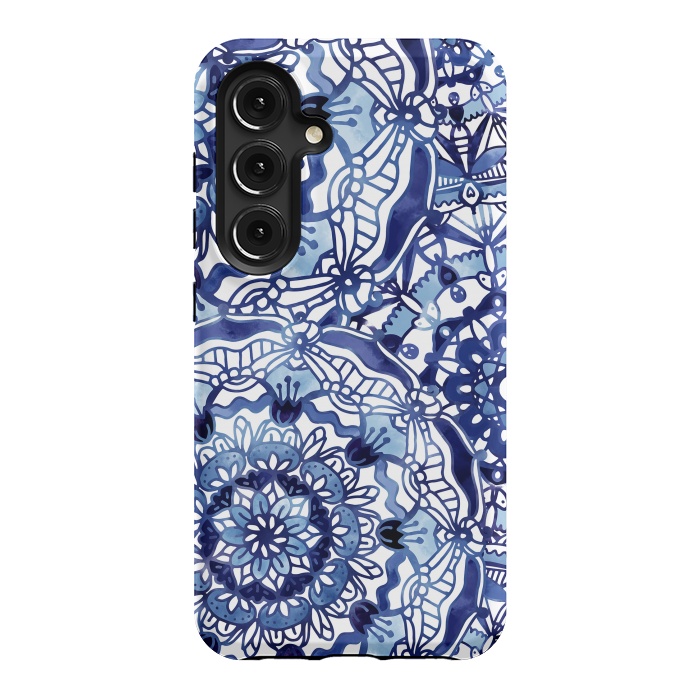 Galaxy S24 StrongFit Delft Blue Mandalas by Noonday Design