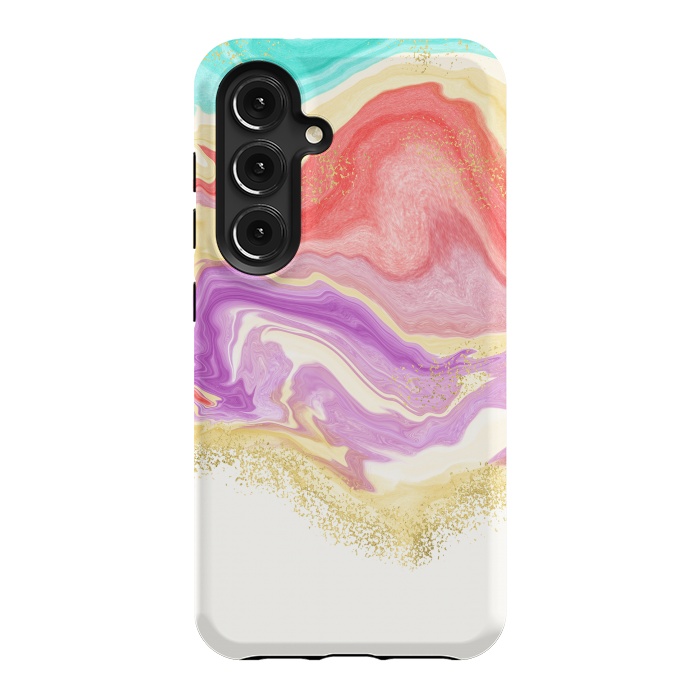 Galaxy S24 StrongFit Colorful Marble by Noonday Design