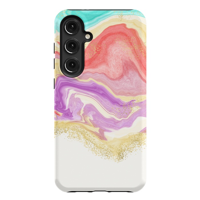 Galaxy S24 Plus StrongFit Colorful Marble by Noonday Design