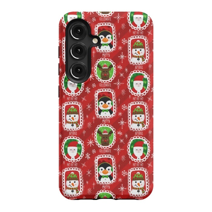 Galaxy S24 StrongFit Santa and Friends by Noonday Design