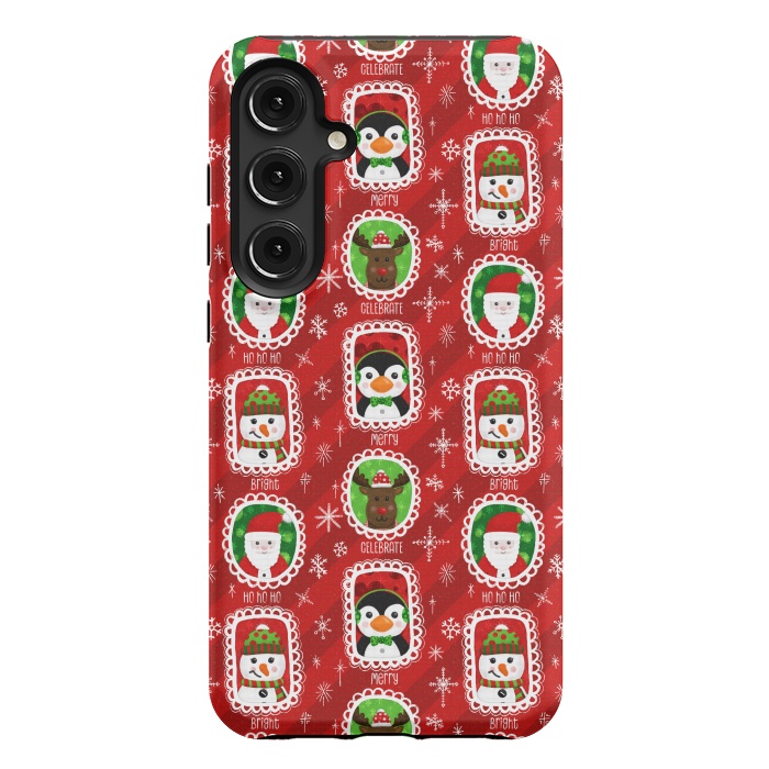 Galaxy S24 Plus StrongFit Santa and Friends by Noonday Design