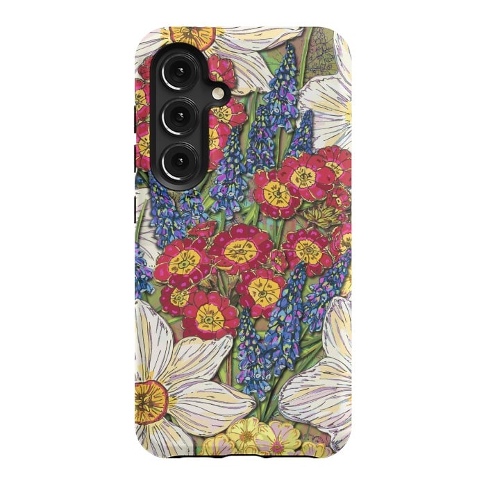 Galaxy S24 StrongFit Spring Flowers by Lotti Brown