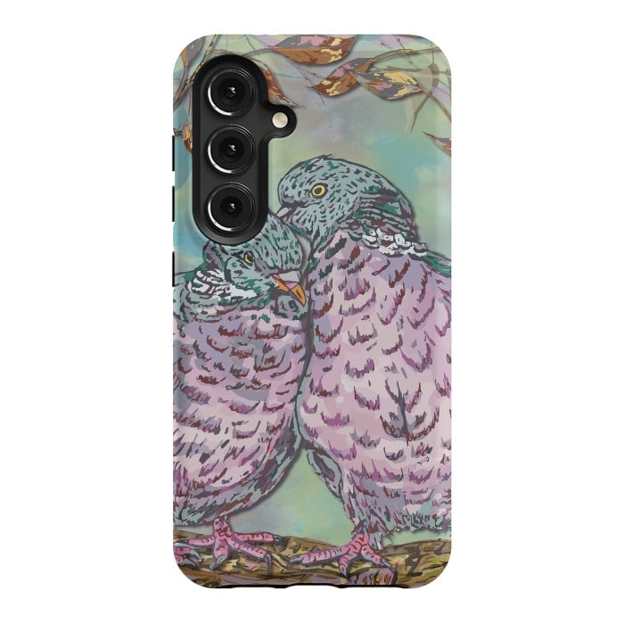Galaxy S24 StrongFit Loving Ring Doves by Lotti Brown