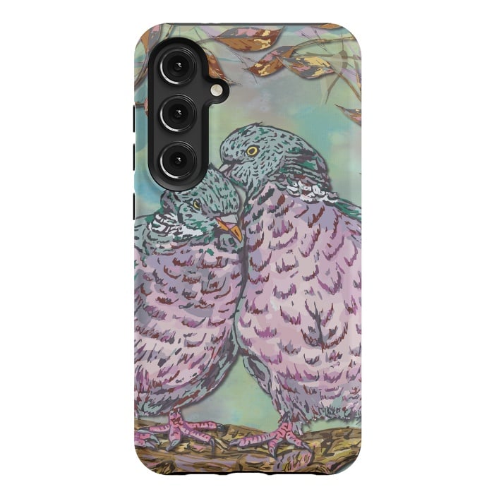 Galaxy S24 Plus StrongFit Loving Ring Doves by Lotti Brown