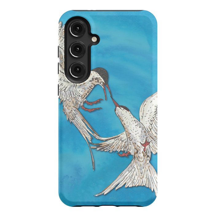 Galaxy S24 Plus StrongFit Arctic Terns by Lotti Brown
