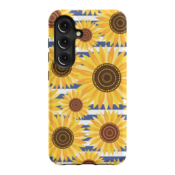 Galaxy S24 StrongFit Sunflowers by Laura Grant
