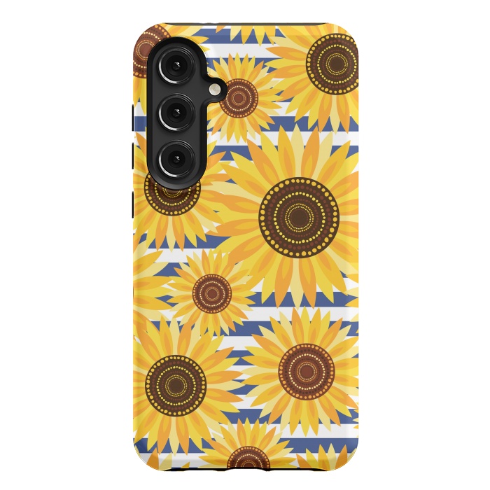 Galaxy S24 Plus StrongFit Sunflowers by Laura Grant