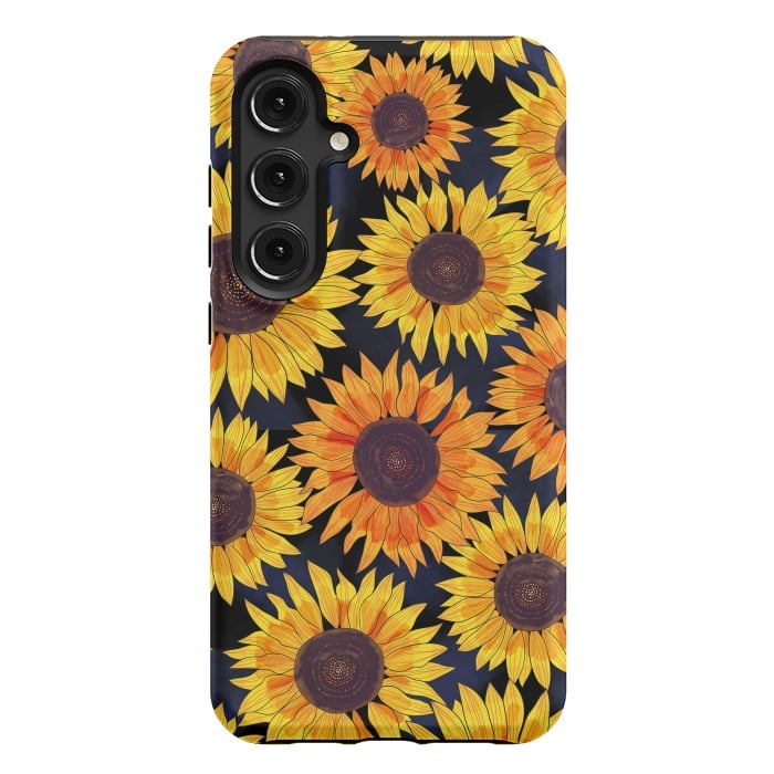 Galaxy S24 Plus StrongFit Sunflowers 2 by Laura Grant