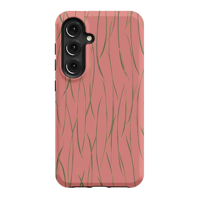 Galaxy S24 StrongFit Coral Stripe by Lotti Brown