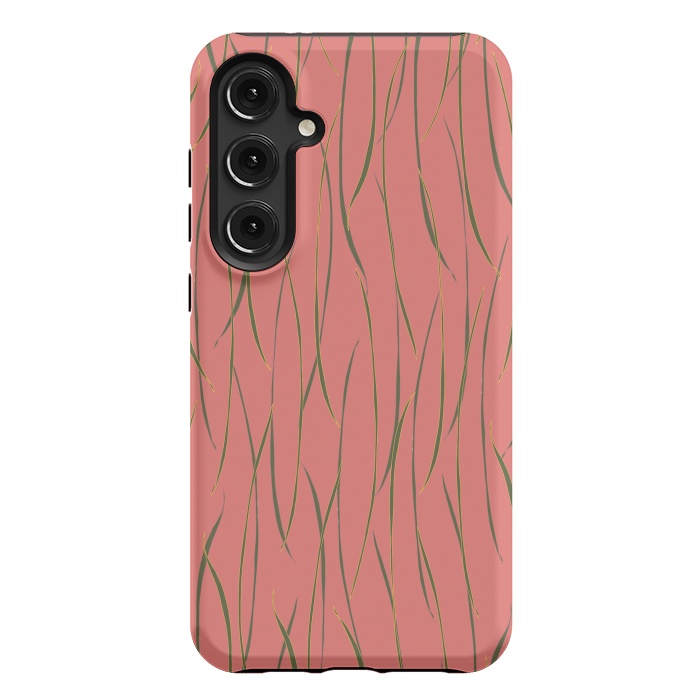Galaxy S24 Plus StrongFit Coral Stripe by Lotti Brown