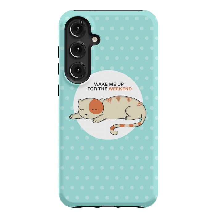 Galaxy S24 Plus StrongFit Cat wake me up by Coffee Man