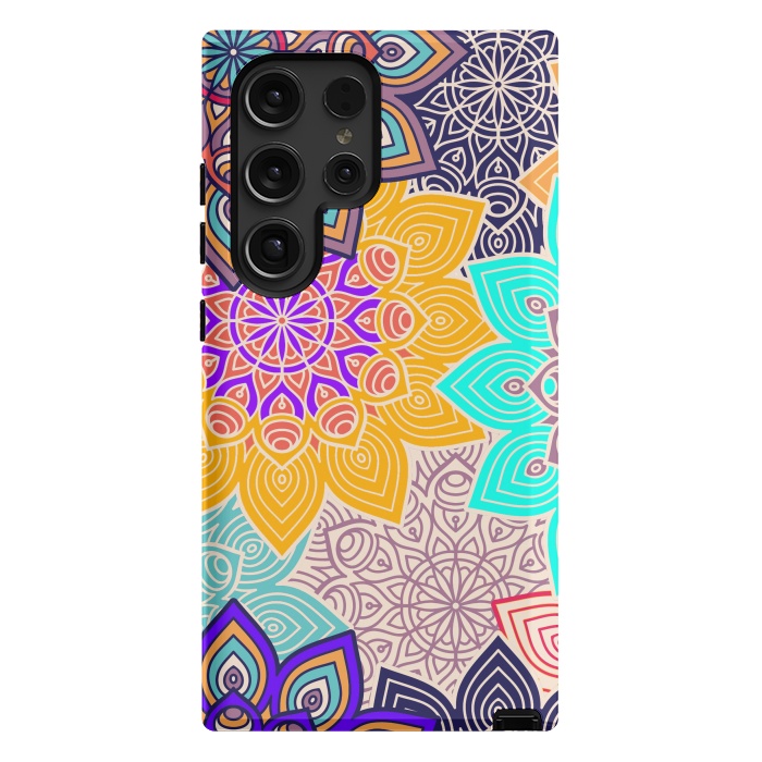 Galaxy S24 Ultra StrongFit Repeated Tropical Mandalas by ArtsCase
