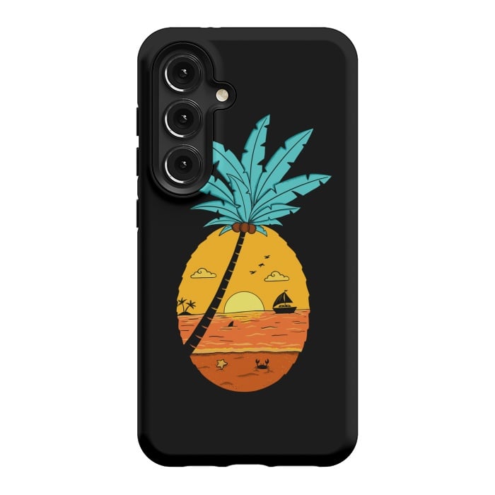 Galaxy S24 StrongFit Pineapple Nature Black by Coffee Man