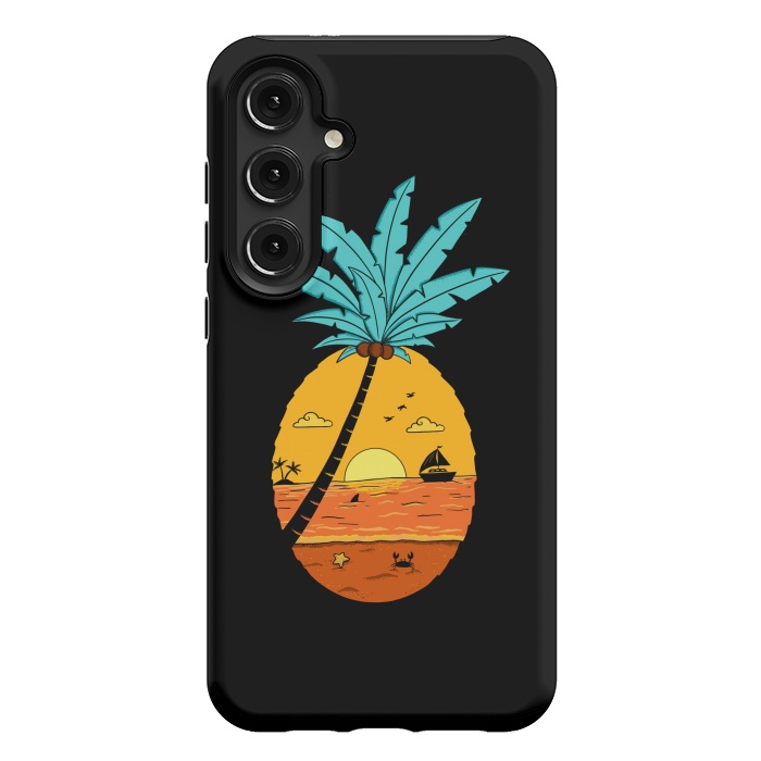 Galaxy S24 Plus StrongFit Pineapple Nature Black by Coffee Man