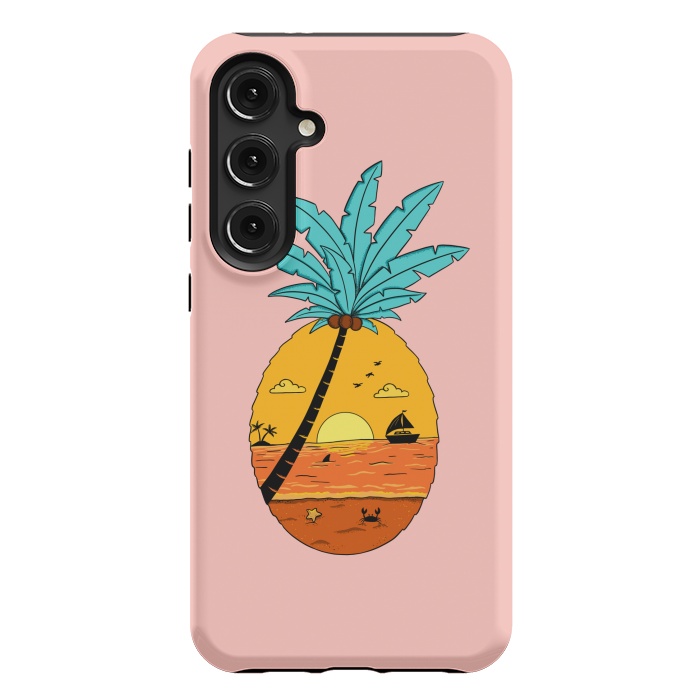 Galaxy S24 Plus StrongFit Pineapple Nature pink by Coffee Man