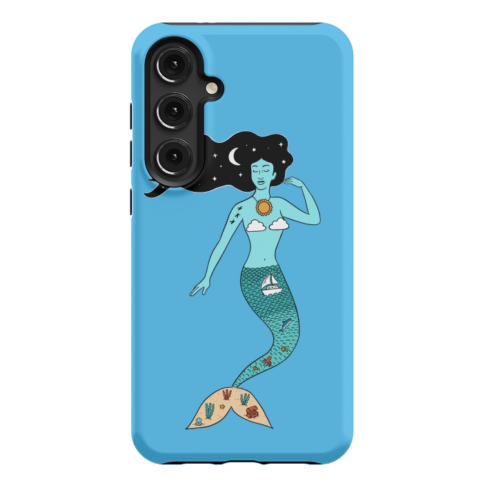 Galaxy S24 Plus StrongFit Mermaid Nature Blue by Coffee Man