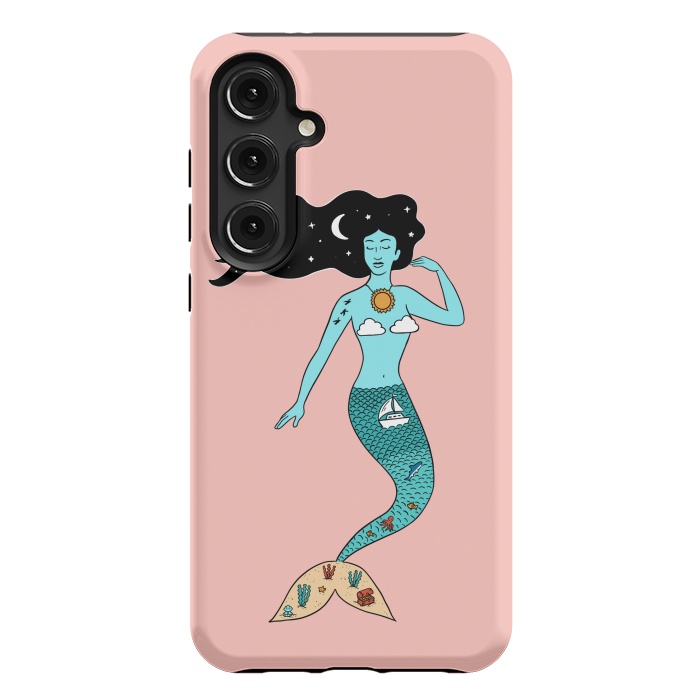 Galaxy S24 Plus StrongFit Mermaid Nature Pink by Coffee Man