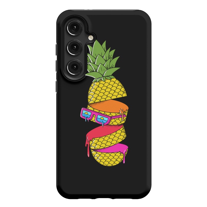 Galaxy S24 Plus StrongFit Pineapple colors Black by Coffee Man
