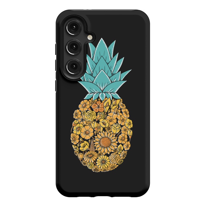 Galaxy S24 Plus StrongFit Pineapple Floral by Coffee Man
