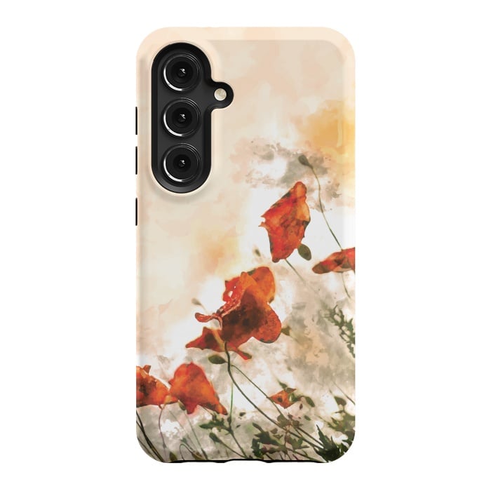 Galaxy S24 StrongFit Red Poppy II by Creativeaxle