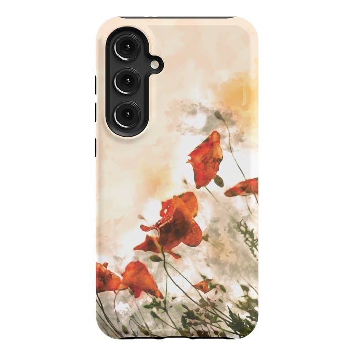 Galaxy S24 Plus StrongFit Red Poppy II by Creativeaxle