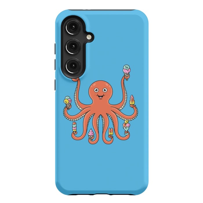 Galaxy S24 Plus StrongFit Octopus Ice Creams by Coffee Man