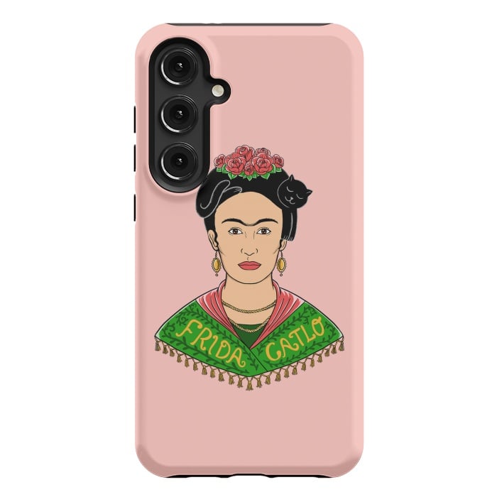 Galaxy S24 Plus StrongFit Frida Catlo Pink by Coffee Man