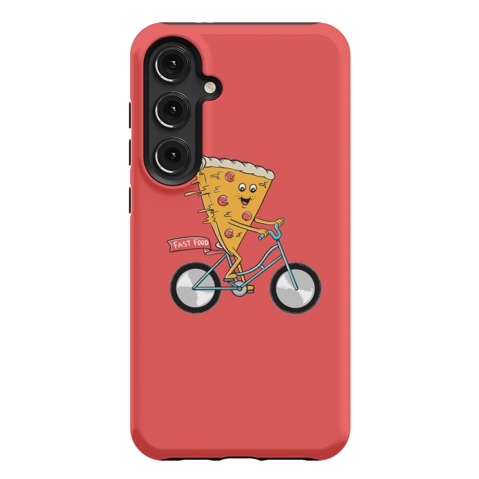 Galaxy S24 Plus StrongFit Pizza Fast Food Red by Coffee Man