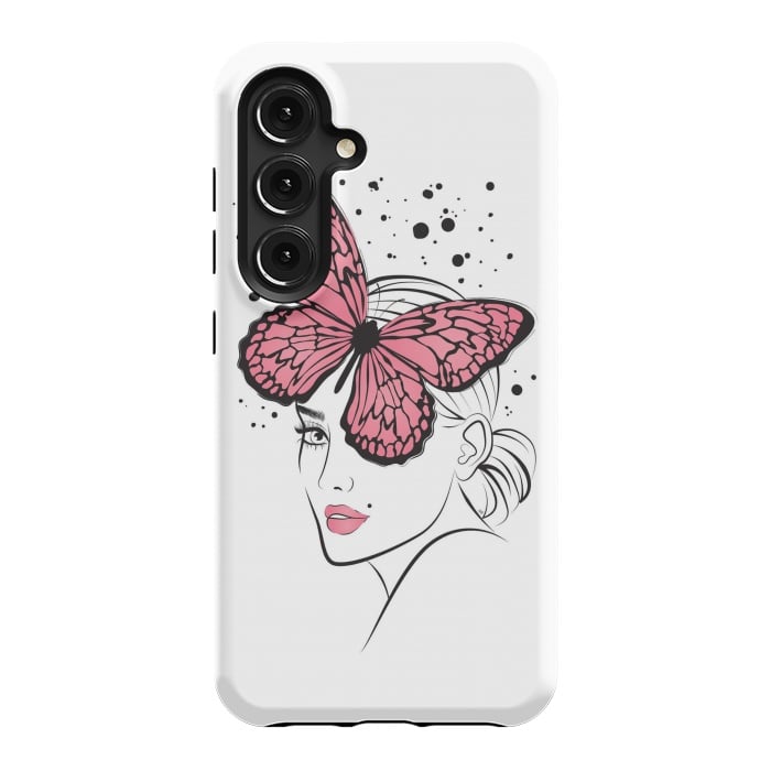 Galaxy S24 StrongFit Pink Butterfly by Martina