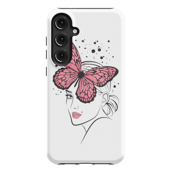 Galaxy S24 Plus StrongFit Pink Butterfly by Martina