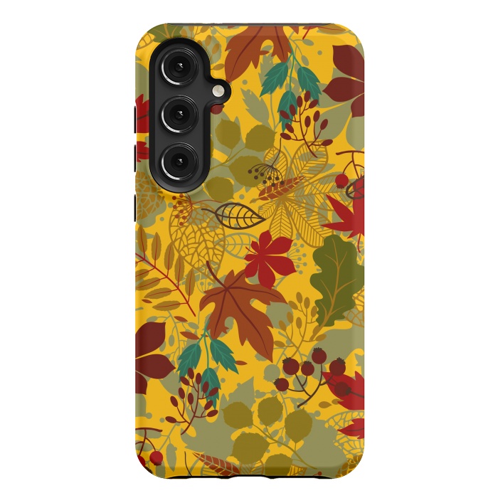 Galaxy S24 Plus StrongFit Leaves In Earth Tones Fall by ArtsCase