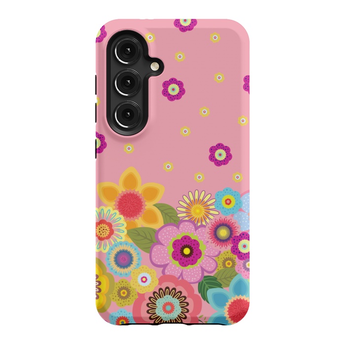 Galaxy S24 StrongFit assorted spring flowers by ArtsCase