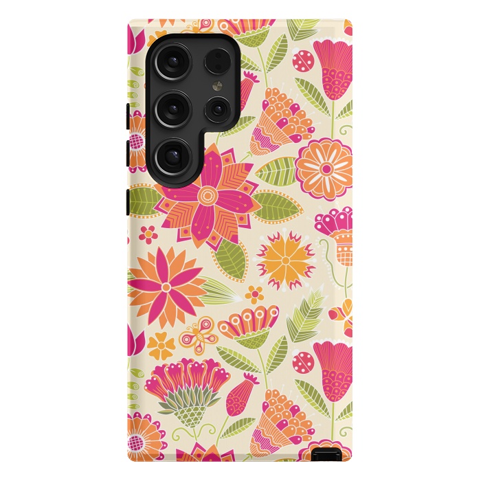 Galaxy S24 Ultra StrongFit geometric colored flowers by ArtsCase