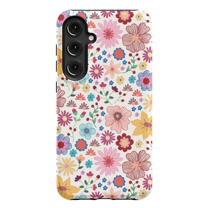 Galaxy S24 Plus StrongFit Springtime Wild Bloom by TracyLucy Designs